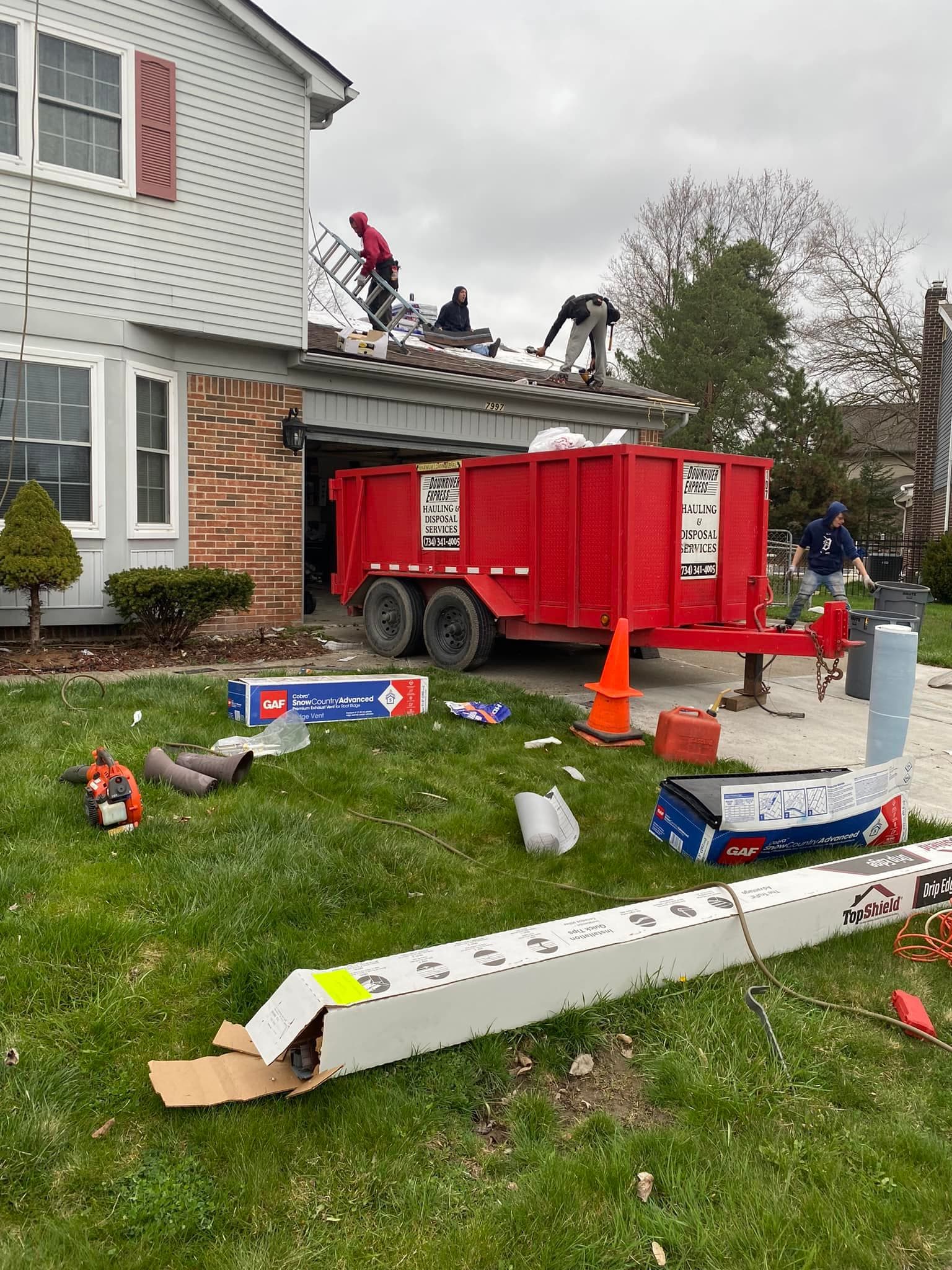 Driveway-safe dumpster placement